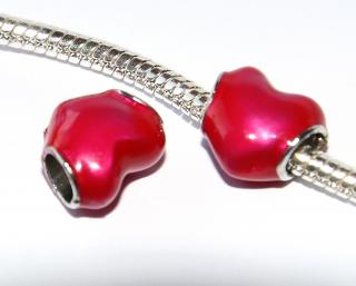Korálek na náramek Fashion Jewerly - Červené srdce, Láska, City, Red Heart 2995