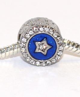 Korálek na náramek Fashion Jewerly - Modrá Hvězda, Blue star, Tajné přání se plní 2317
