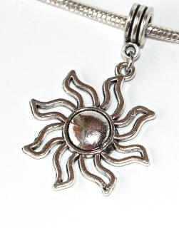Korálek na náramek Fashion Jewerly - Přívěsek Slunce, Zářící Květina, Sluneční paprsky, Love Sun 2681