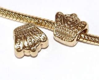 Korálek s velkým průvlekem Fashion Jewerly - Zlatá královská koruna 2712