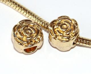 Korálek s velkým průvlekem Fashion Jewerly - Zlatá růže, Šípková růženka, Romantická princezna 2710