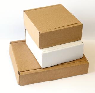 MR Dárková krabička na kapesní hodinky, malé svíčky a další dárky - Přírodní papír 10x10 cm; 12x16cm, Základní papírová krabička k další tvorbě 3196