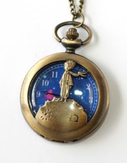 MR kapesní, otevírací hodinky na řetízku - Malý princ, Little prince 1772