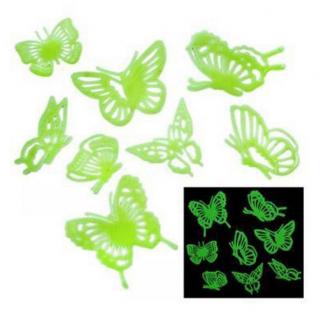 MR Svítící motýli ve tmě - 8 ks různých motýlků 1849 (Fluorescent)