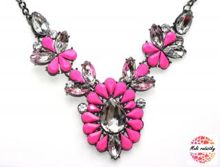 Náhrdelník Fashion Jewerly - Růžový neonový 062
