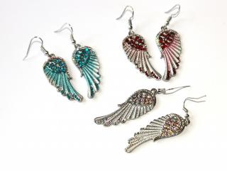Náušnice Fashion Jewerly - Andělská křídla, Třpytivá kráska, Pírko, S dobrým srdcem 3368