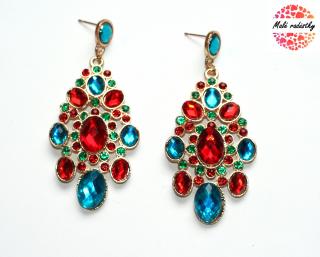 Náušnice Fashion Jewerly - Red and blue chic 149