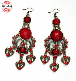 Náušnice Fashion Jewerly - Red heart orient 128