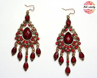 Náušnice Fashion Jewerly - Red orient tears 129