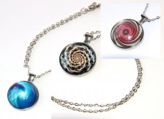 Řetízek Fashion Jewerly - Amulet Galaxie Nebula, Nekonečnost Vesmíru, Fibonacci, Spirála, Vortex 3187