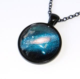 Řetízek Fashion Jewerly - Amulet Galaxie ve Vesmíru, Nebula, Spirála v nekonečnu, Love Space 3193