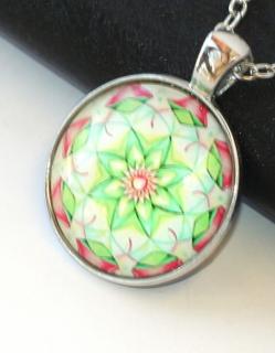 Řetízek Fashion Jewerly - Amulet Mandala, Květ, Lotos, Yoga, Namaste 2070