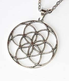 Řetízek Fashion Jewerly - Amulet s Květem života, Merkaba, Kvantová fyzika a vesmírné vědomí, Posvátná geometrie, Flower of Life 2815