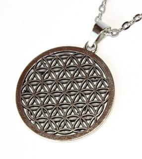 Řetízek Fashion Jewerly - Amulet s Květem života, Merkaba, Kvantová fyzika a vesmírné vědomí, Posvátná geometrie, Flower of Life 2816