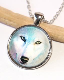 Řetízek Fashion Jewerly - Amulet Stříbrný Vlk, Moudrý ochránce, Silver Wolf 2547
