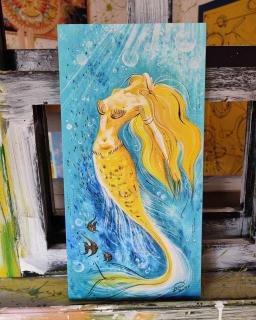 Obraz Mořská panna – reprodukce Velikost: A2 - 420 x 594 mm