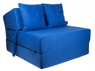 FIMEX Rozkládací křeslo SUPER Comfort pro hosty 70x200x15 Modrá
