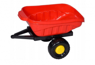 BJ Sklápěcí přívěs pro pedálový traktor, čtyřkolku, džípový traktor Barva: Červená