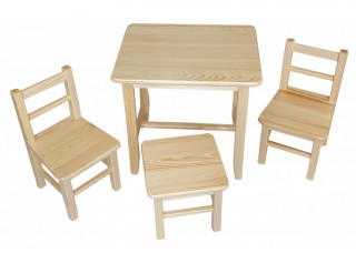 Drew-mix Dětský stůl ze dřeva se židličkam Vzor 28