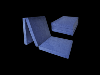 FIMEX Rozkládací matrace pro hosty UNI 80x195x10cm Vzor: tmavě-modrá
