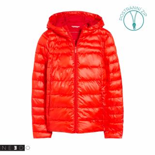 Dámská zimní bunda s postranními zipy (červená) Velikost: 38 (M)