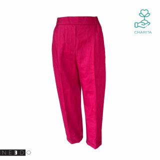 Dámské lněné kalhoty (fialové)