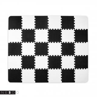 KINDERKRAFT Pěnové puzzle (30 dílů) - podložka na plazení Barva: černá