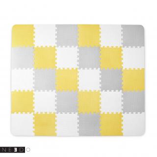KINDERKRAFT Pěnové puzzle (30 dílů) - podložka na plazení Barva: žlutá