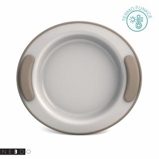 Termotalíř s ohřevem jídla, Ø 25,5 cm (bledě šedý)