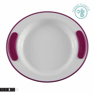 Termotalíř s ohřevem jídla, Ø 25,5 cm (fialový)