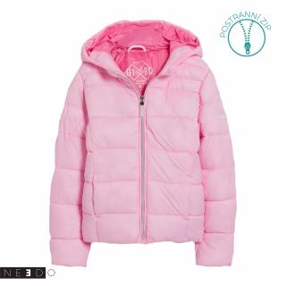 Zimní bunda s postranními zipy (růžová) Velikost: 170