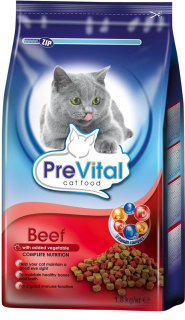 PreVital Cat 1,4kg hovězí+zelenina