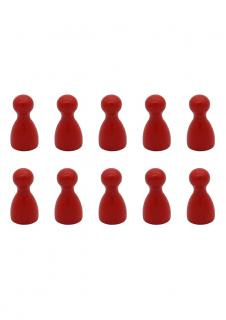 10 červených figurek