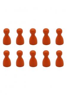 10 oranžových figurek