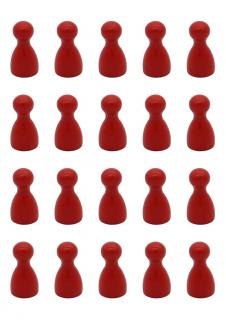 20 červených figurek