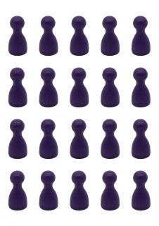 20 fialových figurek