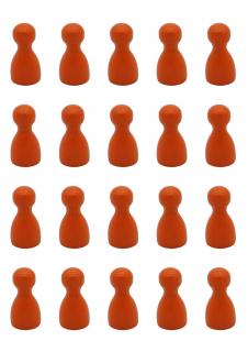20 oranžových figurek