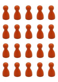 20 oranžových figurek