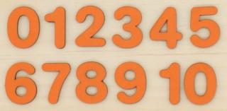 5 sad oranžových čísel