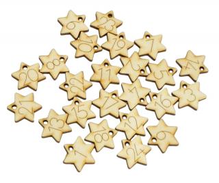Čísla k adventnímu kalendáři hvězdičky