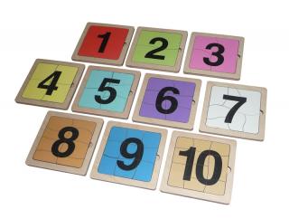 Dřevěné puzzle Číslice