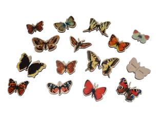 Dřevěné puzzle Naši motýli