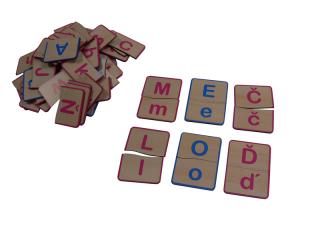 Dřevěné puzzle Párování tiskacích písmen