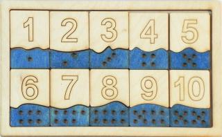 Dřevěné puzzle Počítání do 10 (české výroby)