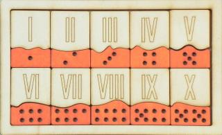 Dřevěné puzzle Římská čísla