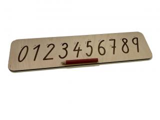 Grafomotorická tabulka - číslice