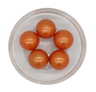 Kuličky o průměru 16 mm  Oranžové perly  (5 kusů)