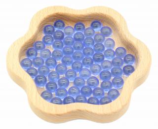 Modré kuličky o průměru 10 mm (15 kusů)