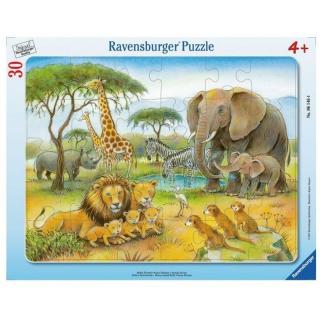 Puzzle Africká zvířata (30 dílků)