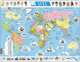 Puzzle Mapa světa 107 dílků